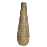 Bodenvase Keramik Palm braun 68 cm hoch