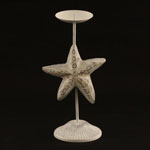 Kerzenhalter Seestern wei Shabby Chic