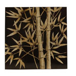 Wandbild Bambus schwarz / groß